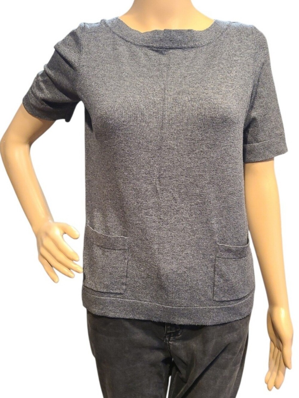 Talbots Grey Short Sleeve Shirt